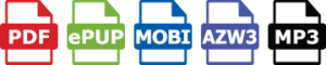 pdf, epub, mobi, azw3 and mp3 media